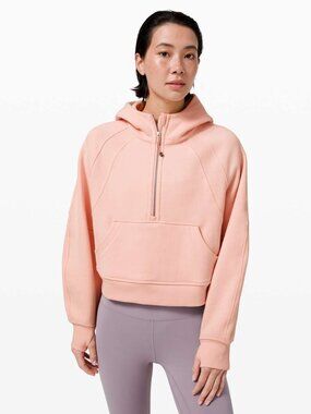 Lululemon Scuba Oversized 1/2 Zip Hoodie Pink Mist size XS/S